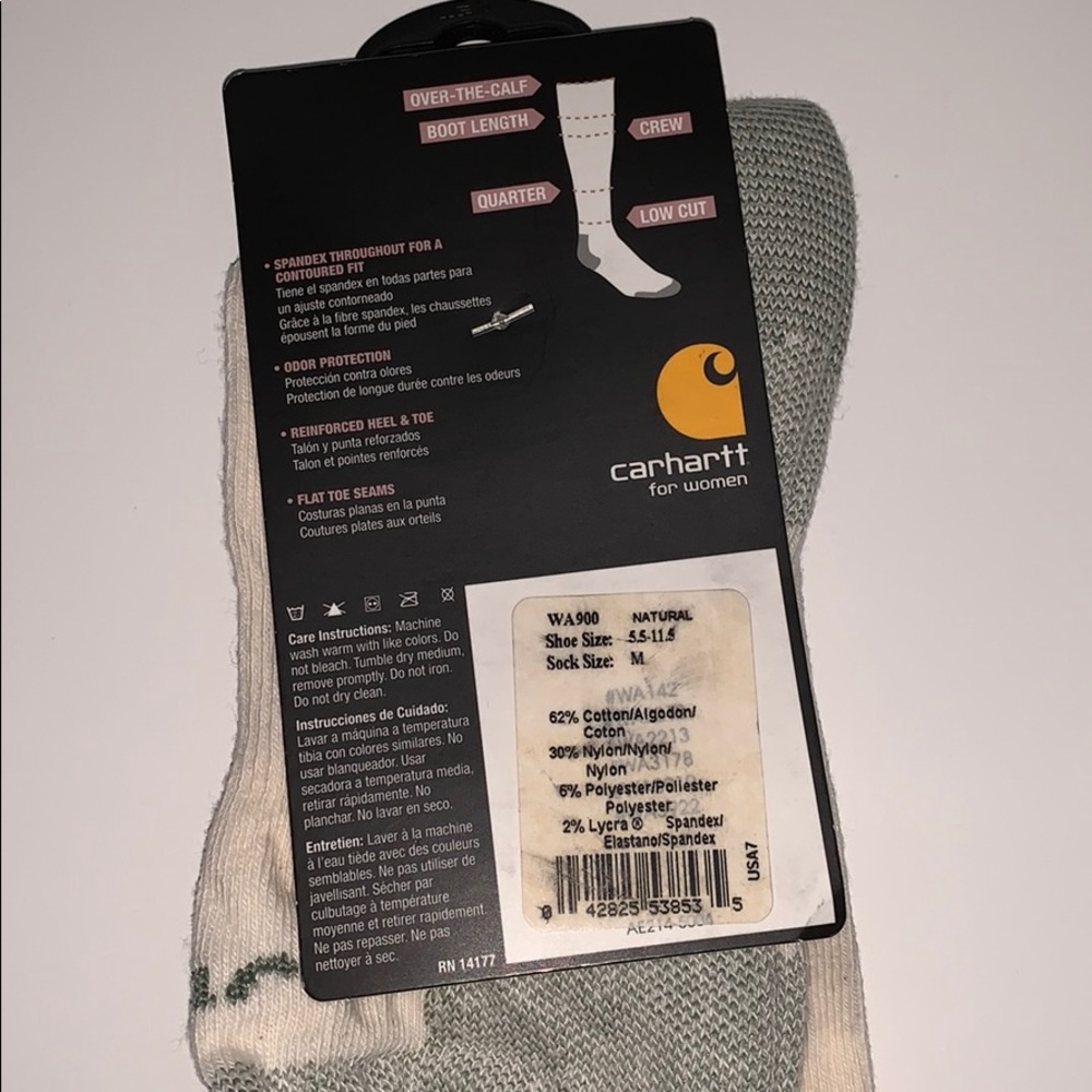 Carhartt All Season Boot Socks show Size 5.5-11 - Picture 4 of 4